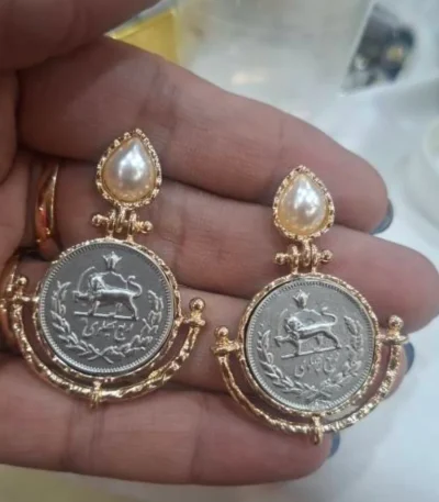 خرید گوشواره سکه شیر و خورشید