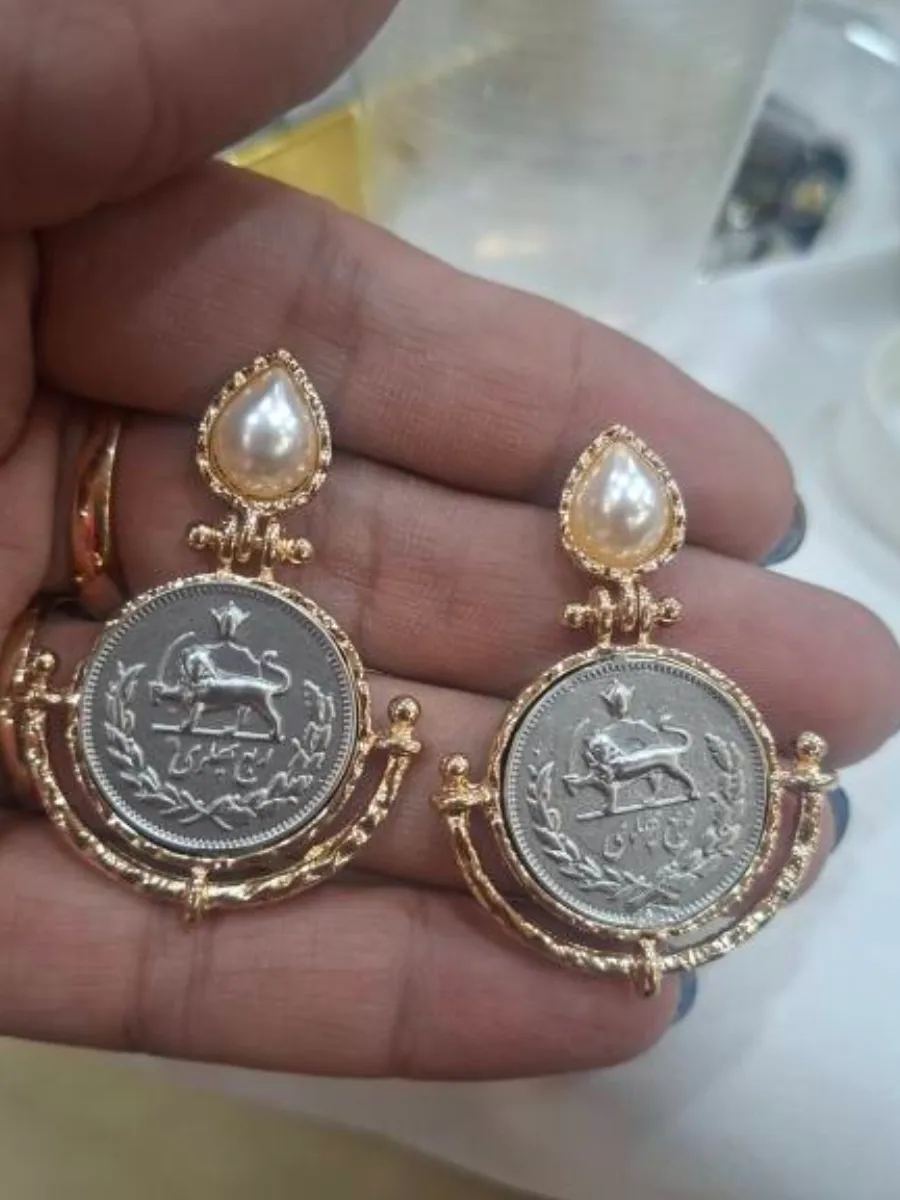 خرید گوشواره سکه شیر و خورشید